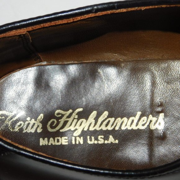 Keith Highlanders Leather Oxford Lace Up Burgandy Dress Shoes Men's Size 8 1/2 - Picture 10 of 12